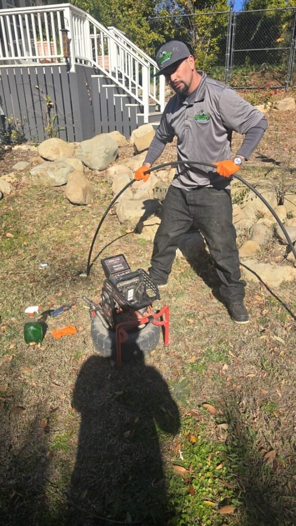 Hydrojetting sewer main
