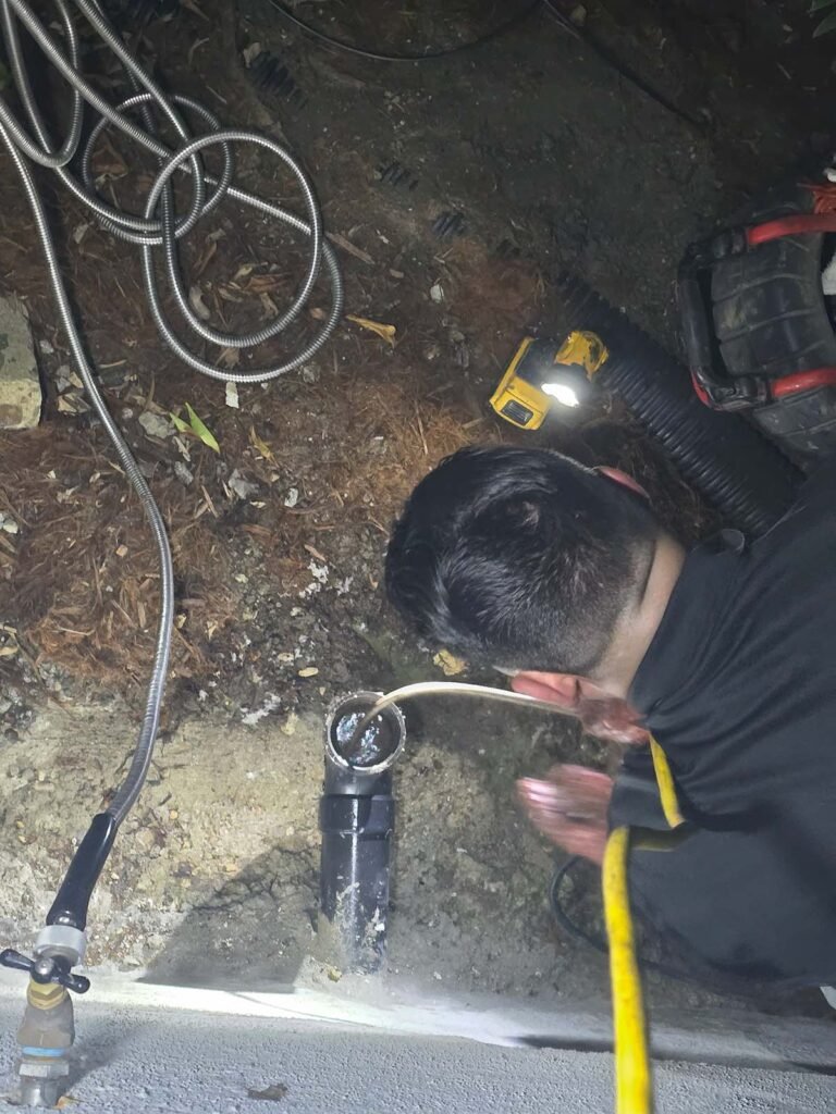 24 hour emergency plumbing service call provided and finished by Drain Charmer Plumbing & Rooter Inc